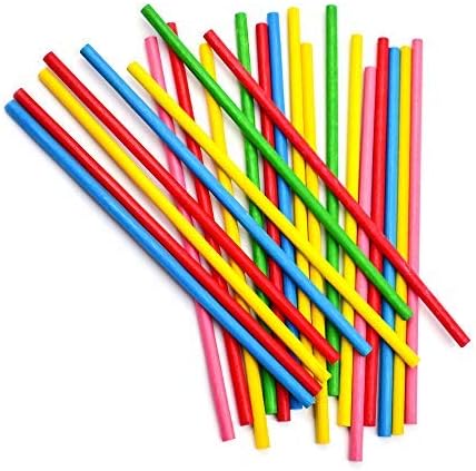 Wooden Dowel Rods, Unfinished Hardwood Sticks Multi Color Handle for DIY Crafts Projects Masquerade Mask (100PCS)