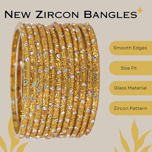 Glass Bangles Set with Diamond Stone Kanch ki Chudiyan