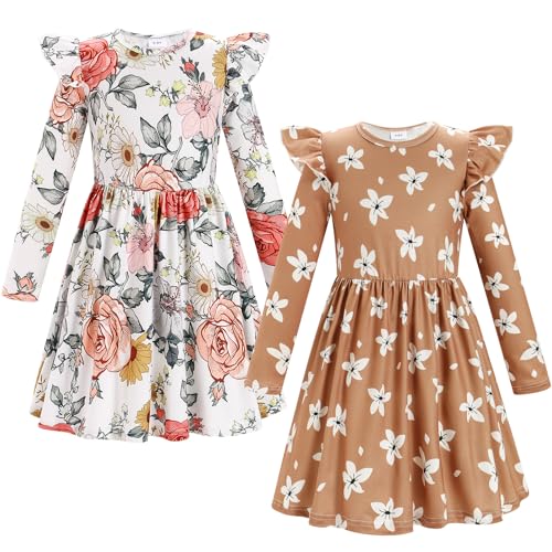 Robe pour fille manches longues pour éviter le froid de l'hiver en restant élégante