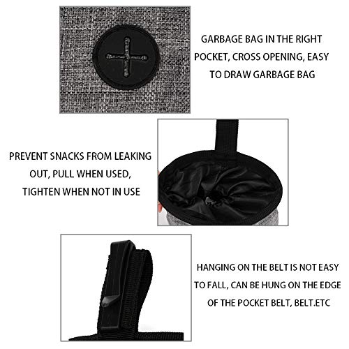 Vanana Dog Treat Pouch Bag Puppy Dog Training Snack Bag Built-In Poop Bag Dispenser With Adjustable Waist Belt Pouch Hand-Free For Dog Walking Training #TOP7