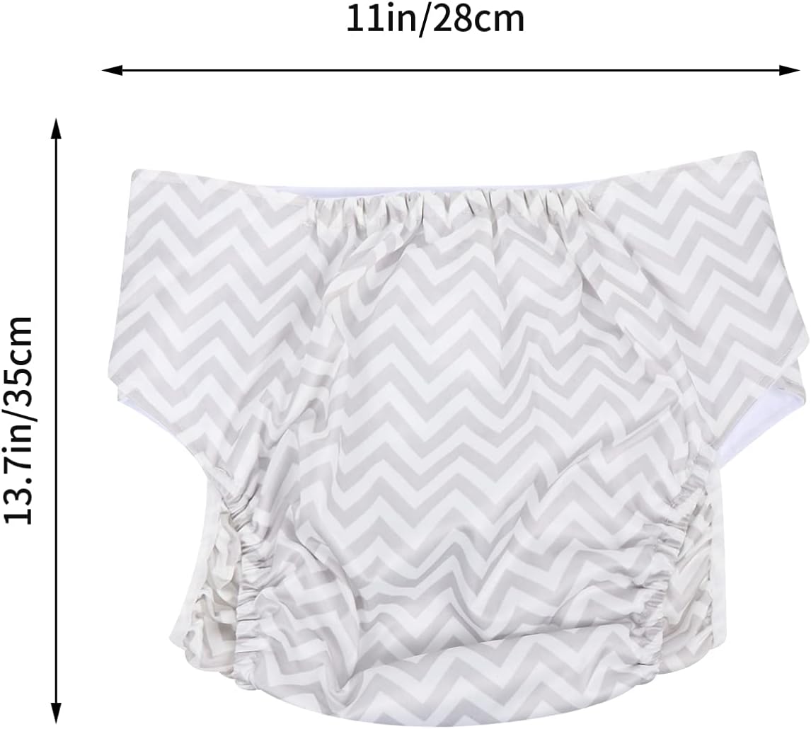 Healifty Leakproof Reusable Cloth Adult Diaper with Waterproof Breathable Lining Adjustable Waist for Elderly Men Women Overnight Heavy Flow Protection