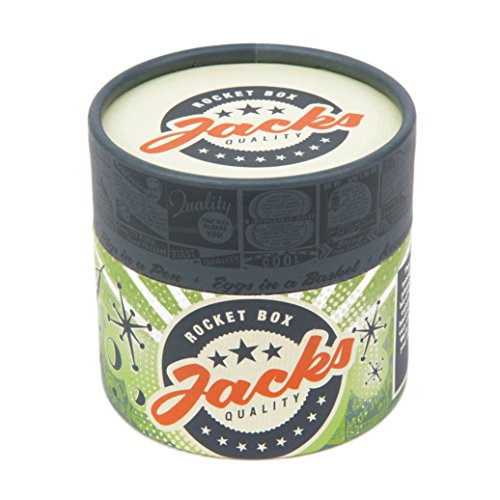 Rocket Box Jacks Game: Retro Toys, Vintage, Classic Games Of Jacks, Gold And Silver Toned Jax, Two Red Bouncy Balls, Fun Toys For Kids And Adults Of All Ages. Family Board Games Night. Travel Size. #TOP5