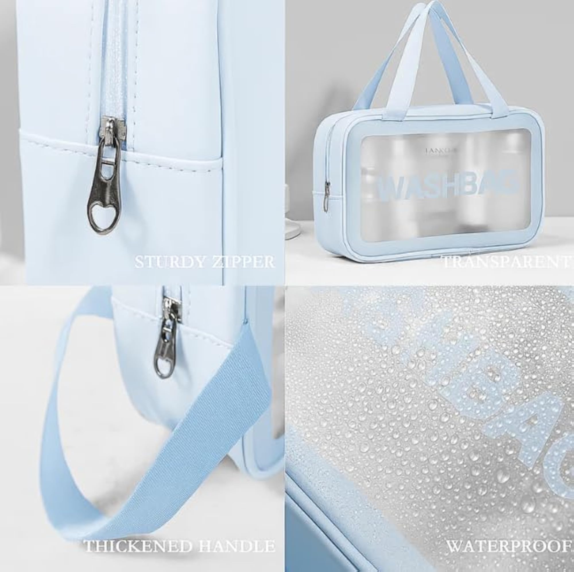 PVC Clear Makeup Pouch Set, Cosmetic Organizer