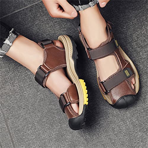 Men's Sandals Genuine Leather Shoes Outudoor Man Sandals Vintage Shoe Trekking Footwear(40)4