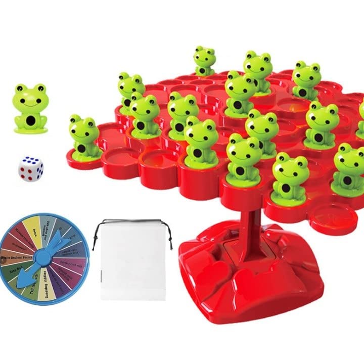 ROVOZAR Fun Frog Balance Toy, Frog Balance Math Game, Two Frogs Balance Board Game, Educational Gift Toy For Kids, Perfect For Family Gathering Christmas Halloween
