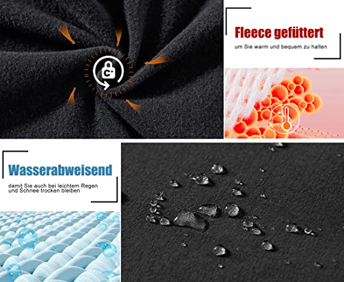 BAYGE Sportlegging voor dames, winter, hoge taille, fleece gevoerd, waterdicht, ondoorzichtig, buikcontrole, slimfit, yogabroek, sportbroek, sweatbroek, fitnessbroek met zakken - Image 3