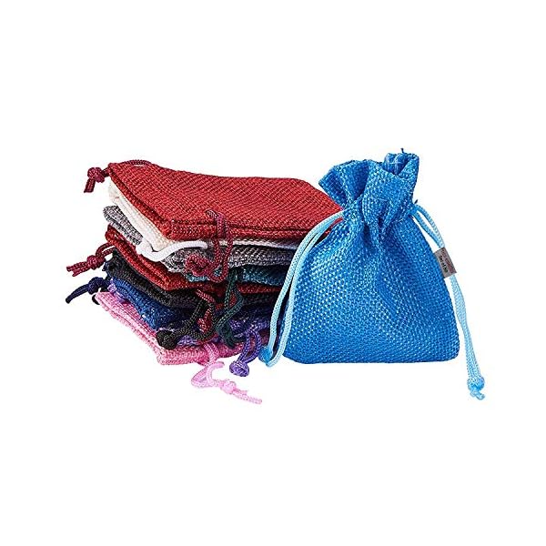 Homesoul Return Gift Bag for Wedding Party Birthday Gift Jewellery Candy Silver Coin Potli Pouch, Multicolour (Pack of 12) (17.5 x 12.5 cm) - Image 4
