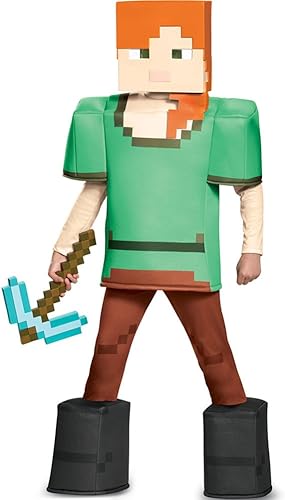 Alex Prestige - Disfraz de Minecraft, multicolor, mediano (7-8)