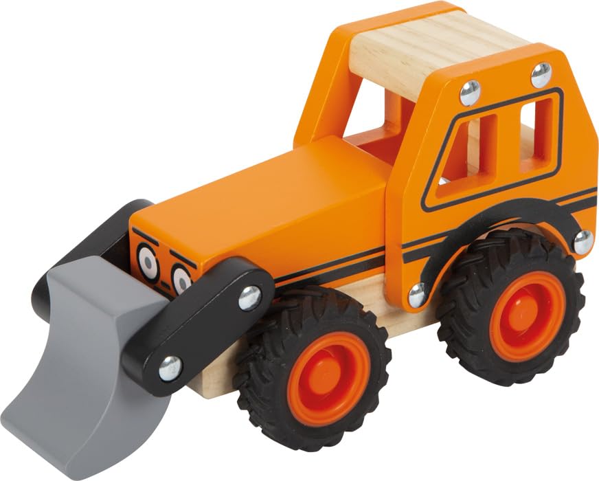 Small Foot Excavator made of FSC® 100%-certified wood, toy truck w/frontloader for kids aged 18+ months, 12447 - Image 4