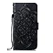 Produktbild Handyhülle für iphone 12 Pro Max Hülle PU Leder, iphone 12 Pro Max Mandala Klapphülle Handytasche Tasche Flipcase Schutzhülle Brieftasche Etui Case für iphone 12 Pro Max Handy Hüllen schwarz