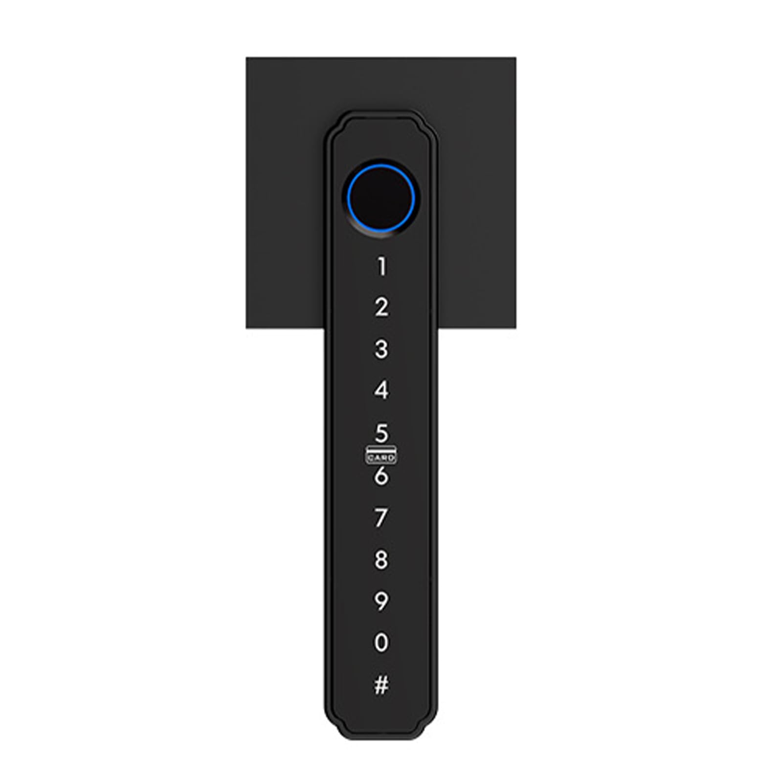 Cerradura Inteligente con Huella Digital, Control Remoto de Aplicación 5 en 1, Cerradura de Puerta Biométrica con Desbloqueo de 0,3 S, Perilla de Puerta de Entrada sin Llave con Huella (BLACK)