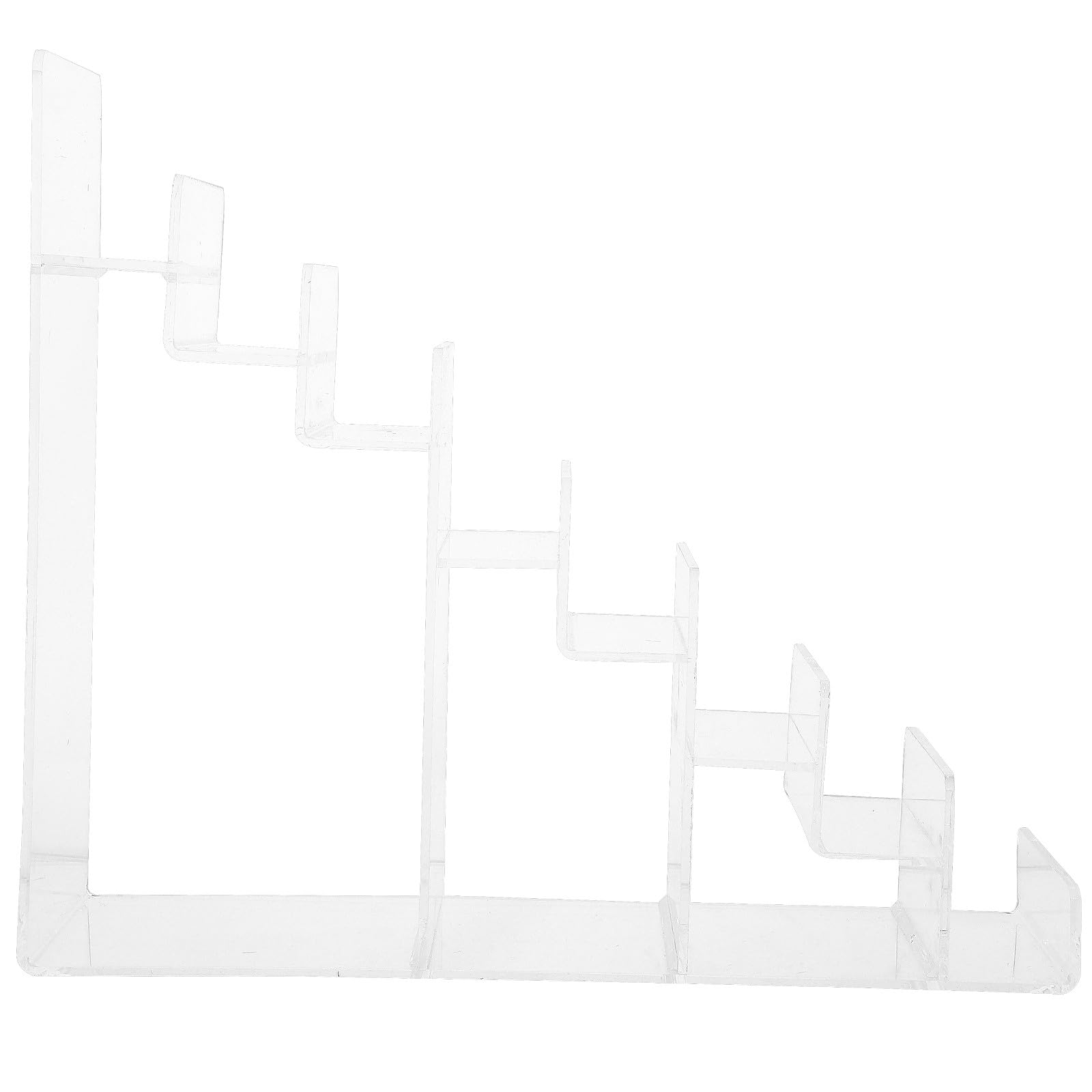 Espositore Multilivello in Acrilico Trasparente per Portafogli e Accessori, 8 Ripiani Distanza 3,5 CM, per Negozi e Allestimenti