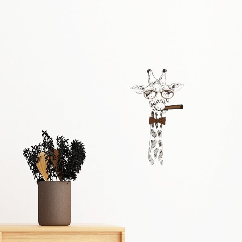Stickers mural cerf coloré 30cm autocollant amovible pour décoration chambre