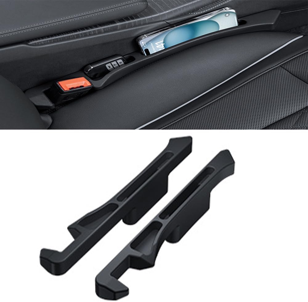 RCZHAK 2pcs Car Seat Gap Filler Organiser for Benz EQA EQB EQC 250 250+ 300 350 350 400 4MATIC, Auto Gap Leak Proof Filling Strip Console Side Organiser Catcher,A