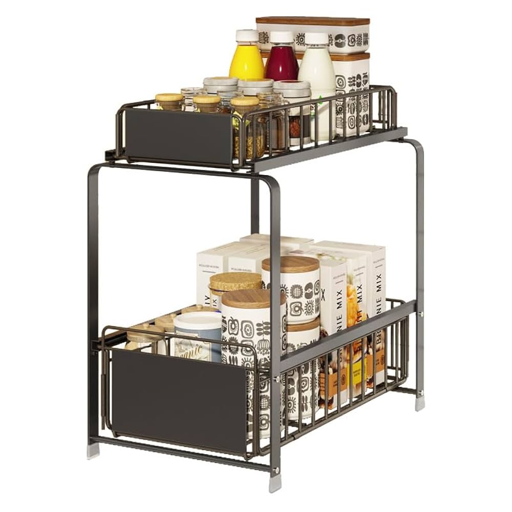 Amazon.co.jp: KOPOGU キッチン 収納 シンク下 調味料収納 多