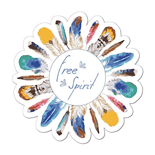 Free Spirit Feather Car Sticker Decal Watercolour Feathers Hippie Boho Fairy