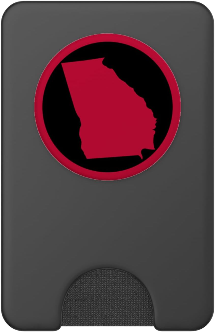 Cute Unique Red & Black State of Georgia PACJ1262 PopSockets PopGrip: Swappable Grip for Phones & Tablets PopSockets PopWallet for MagSafe