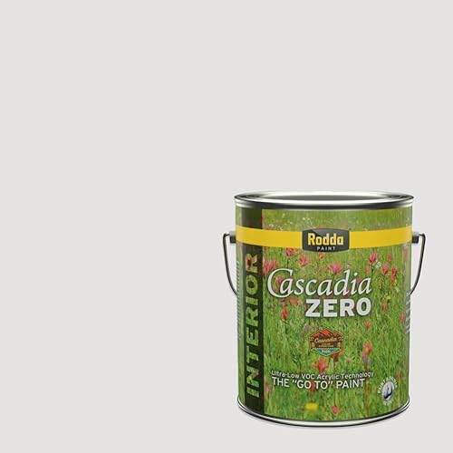 Vista 97 de Rodda Paint CASCADIA ZERO - Pintura e imprimación semibrillante para interiores en uno, cuarto de galón, Everest