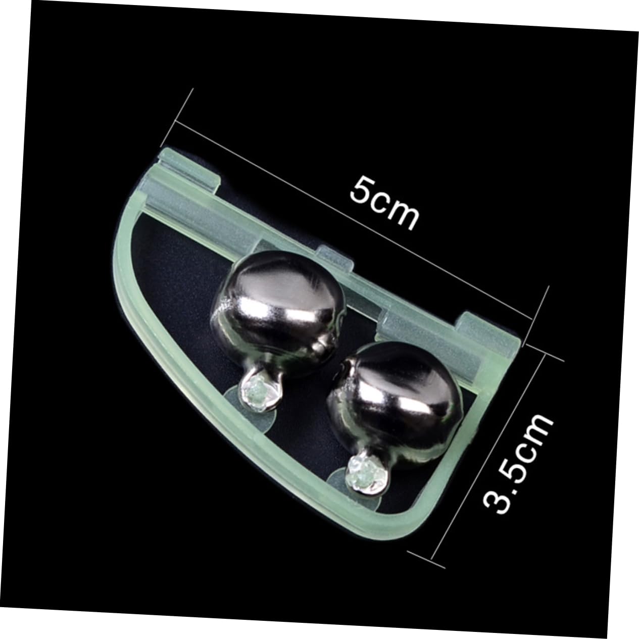 Hemoton Fishing Rattle Catfishing Bells 50pcs Arch Clamp Bells Noctilcent Fishing Rod