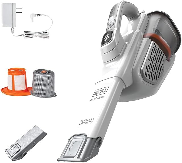BLACK+DECKER Dustbuster Aspirateur à Main, Sans Fil, AdvancedClean+, Blanc (HHVK320J10)