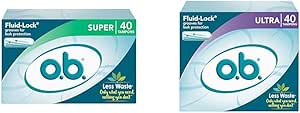 Amazon.com: o.b. Tampons | Non-Applicator, Unscented | Super, 40ct and ...