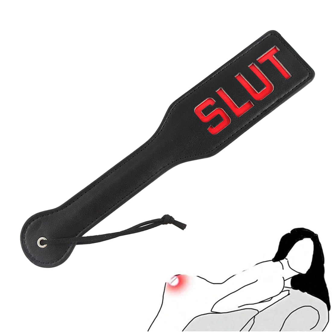 SM Paddle Flogger Juguetes Eróticos, Juego de Pareja con Raqueta de Cuero para Mejorar los Sentimientos, Pala de cuero SM, Diseño Elegante y Discreto, fácil de Usar, Ideal para Adultos