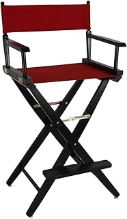 American Trails Extra-Wide Premium 30" Director's Chair Black Frame with Red Canvas, Bar Height