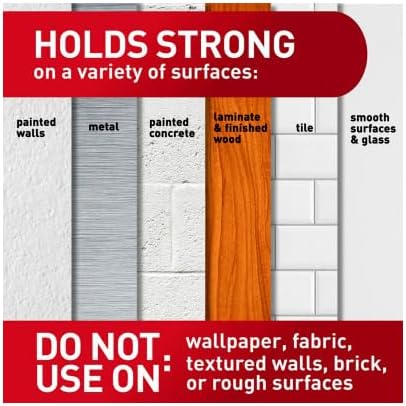 Command Large Refill Replacement Strips, Re-Hang Indoor Hooks, White, 6-Strips