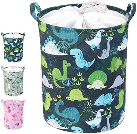 Miracle Baby 40L Collapsible Laundry Basket, Large Sized Handled Canvas Kids Storage Bin, Waterproof Foldable Toy Bins for Clothes, Toy, Diapers, Blanket, Towel and Others