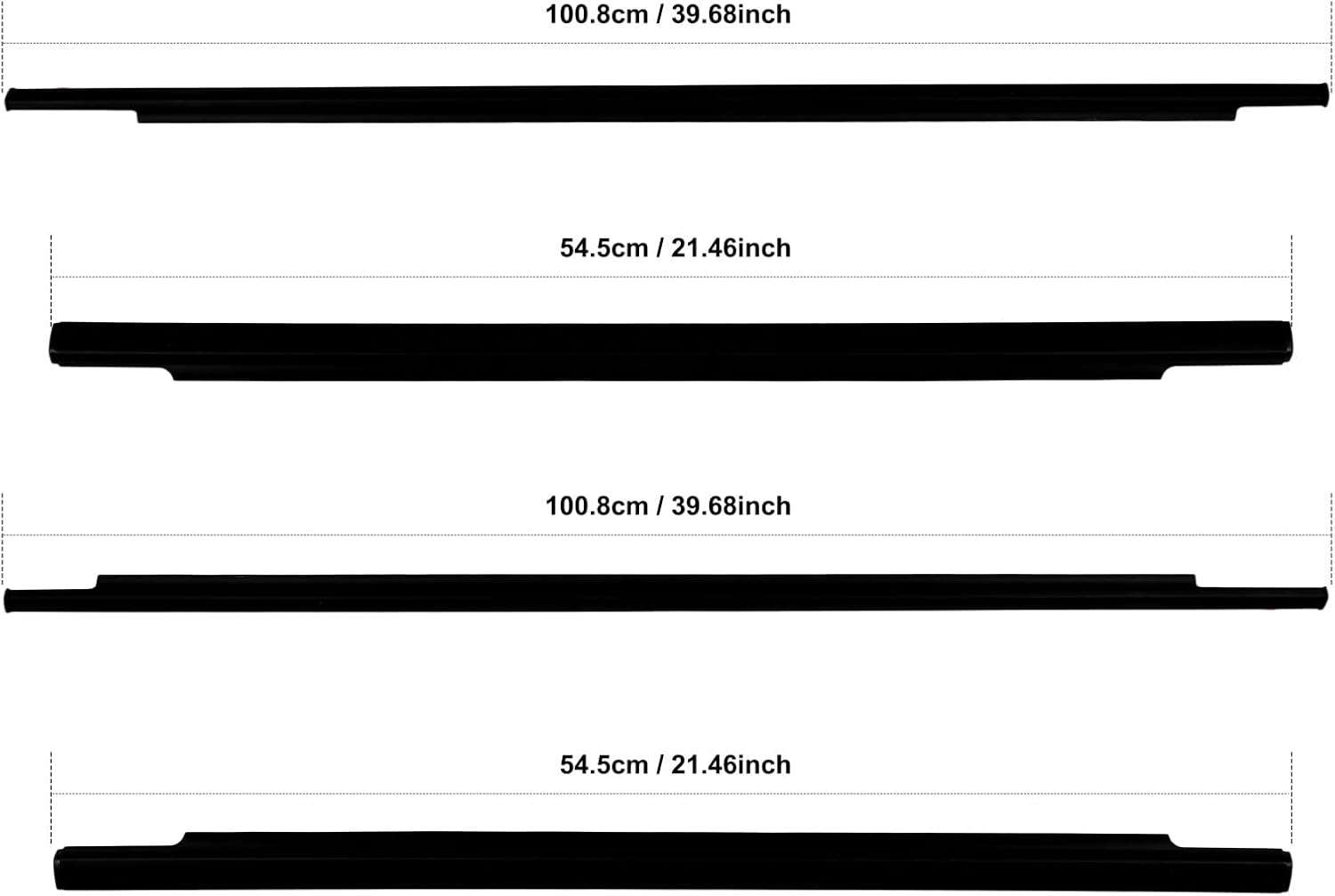 OCPTY 4PCS Car Outer Door Window Molding Trim Weatherstrip Window Seal Compatible with 2007-2014 For Toyota FJ Cruiser, Replace 68161-35073 68162-35073 68163-35041 68164-35041