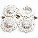 Set of 4, 1-1/2" Saddle Bright Silver Round Berry Concho W/ 1/4" Chicago Screw Back