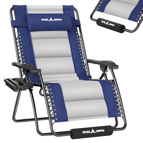 Image of UDPATIO Oversized Zero Gravity Chair Folding Padding Outdoor Recliner