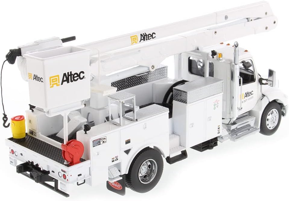 Diecast Masters 1:32 Scale Peterbilt Model 536 with Altec AA55 Aerial Service Body, White cab & White Body | Transport Series Model 71105
