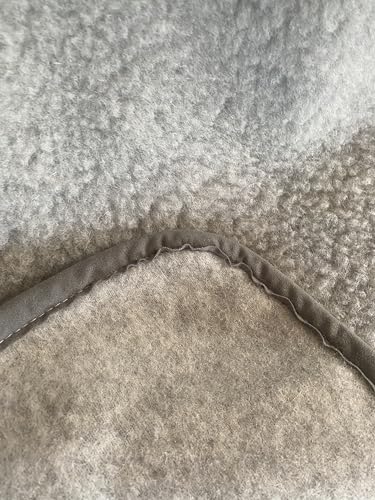 Merino Wool Schurwolldecke 200x200 cm Beige – Bild 3
