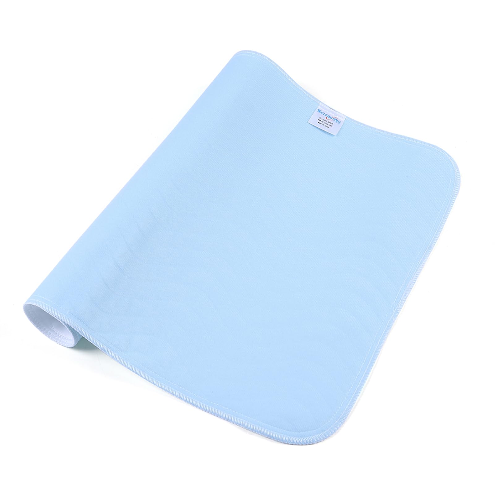 Generic Lot de 6 Serviettes Réutilisables et Lavables pour Incontinence Absorbant l'humidité pour Adultes, Bleu et Blanc, 45 Cm X 60 Cm