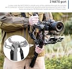 JJC Bracelet d'épaules encolure avec NATO Rails DJI RS 3 Pro/RS 3/RS 2/RSC 2 Stabilisateur Gimbal, Réduction du poids Courroie anti-stress Gimball, Longueur réglable 37,4-59 pouces, Max Capacité de charge 198lb