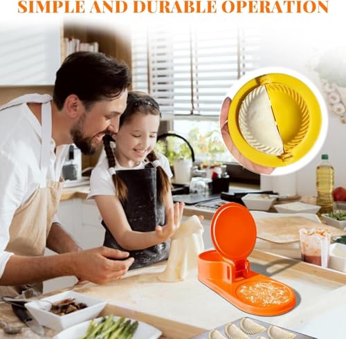 Image of Vankor 3 in 1 Momos Maker Machine, Skin Press Gujiya Mould Dumpling Maker, Momo Maker Mould Kitchen Dumpling Tool for Ghughra Kajjikayalu Karanji Puri and Samosa Maker