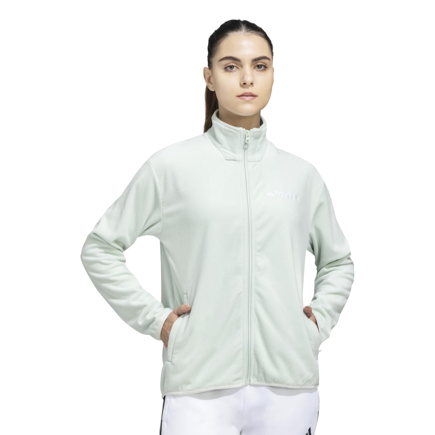 adidas Women Polar Fleece Jacket | W Mt Ess Fz Fl |-picture-14