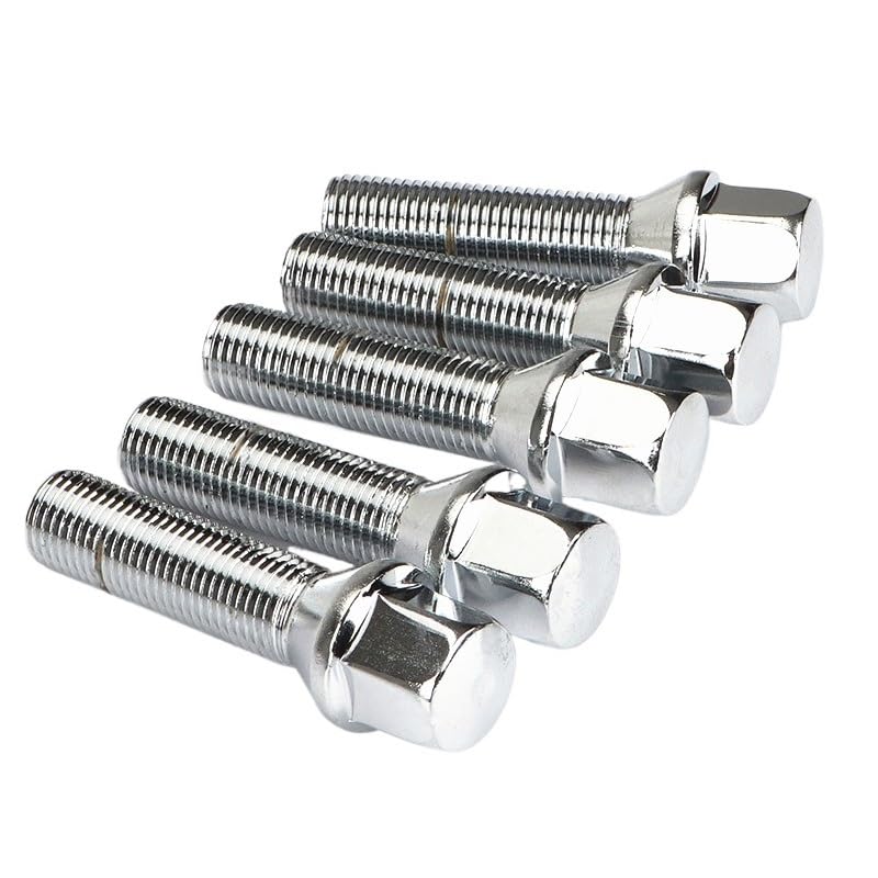 Bulloni per Cerchi Lega, Bulloni For Ruote In Acciaio M12x1,5 14x1,25 12x1, Di Varie Lunghezze 10 Pezzi Adatti BMW Audi Mercedes Porsche(10pcs conical 40mm,M14x1.25)