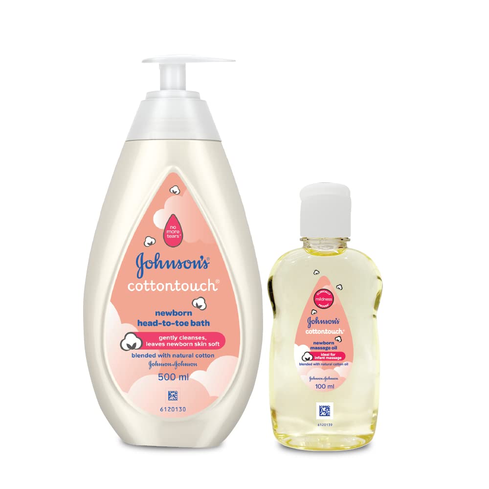 Johnson’s Cotton Touch Bath and Body Combo – Johnson’s CT Wash 500ml + Johnson’s CT Oil 100ml Free