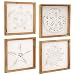 IROSANCO 3D Wooden Wall Art Decor, 4 Pack Beach Theme Bathroom Wall Decor with Turtle, Starfish, Shell & Sea Anemone, Coastal Wall Art for Bathroom, Ocean Themed Room Decor (4, inch, 8.86, inch, 8.86)