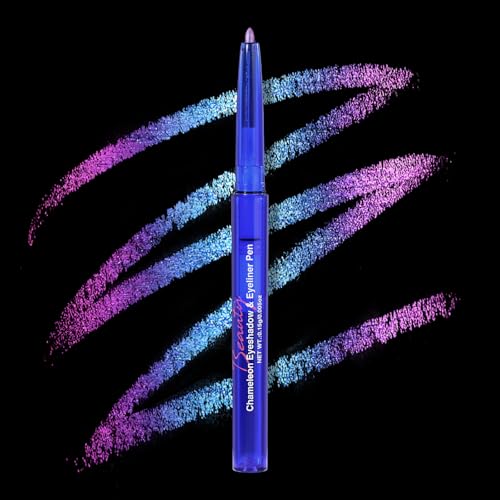 UCANBE Chameleon Eyeshadow & Eyeliner Gel Pencil-Multichrome Shifting Colors Metallic Glitter Eye Makeup,Waterproof Long-Lasting Smudge-Proof Multi-Dimensional Color (Periwinkle Blue to Deep Amethyst)