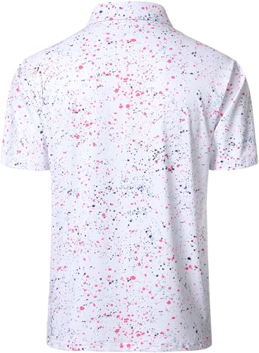 Polo de golf para hombre HOOD CREW de manga corta, verano, tejido que absorbe la humedad y secado rápido, camisa de rendimiento para golf miniatura 3