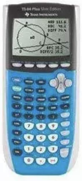 Texas Instruments TI-84 Plus Silver Edition Graphing Calculator - Bright Blue