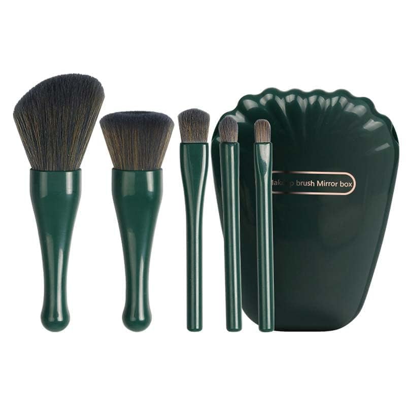 UCRAVO Makeup Brushes 5Pcs Mini Travel Kit – Professional Foundation Brush, Powder Brush, Eyeshadow & Blending Brushes – Portable Compact Cosmetic Brush Set for Purse, Travel & Everyday Makeup-image-28