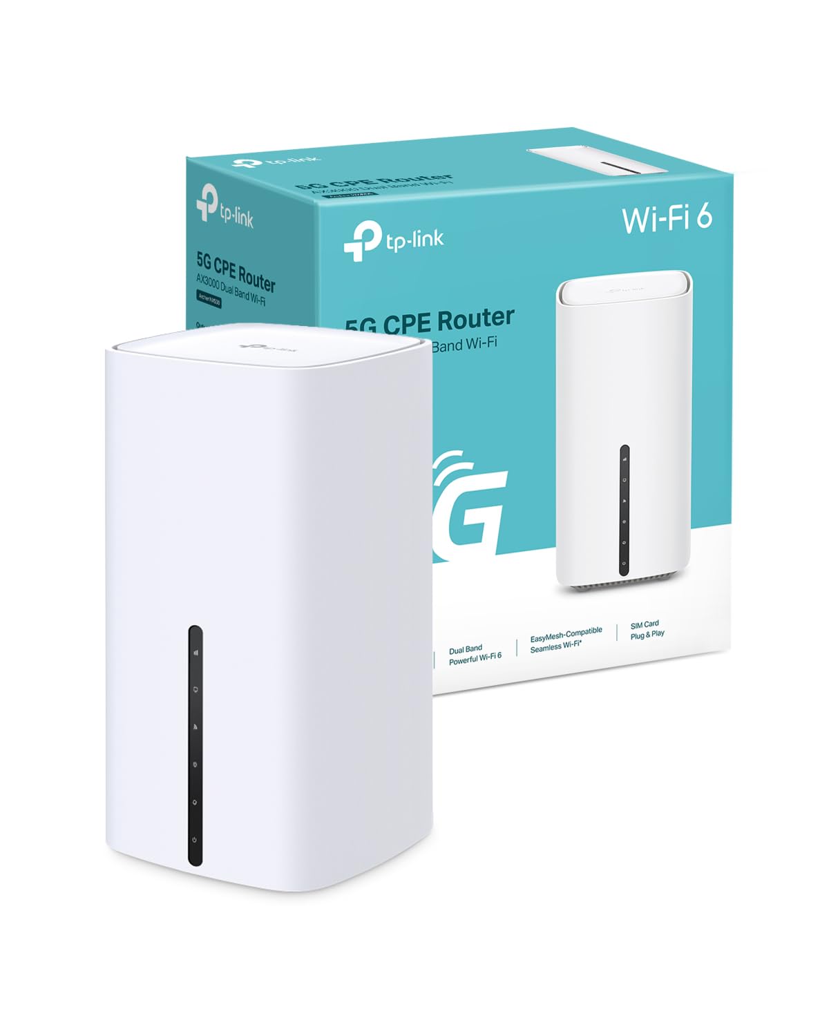 TP-Link Archer NX505 Router 5G WiFi 6 AX3000Mbps bibanda hasta 4,67 GB/s, 2 Puertos LAN Gigabit + 1 Puerto WAN/LAN, hasta 64 Dispositivos, EasyMesh, Compatible con Todas Las Tarjetas SIM del Operador