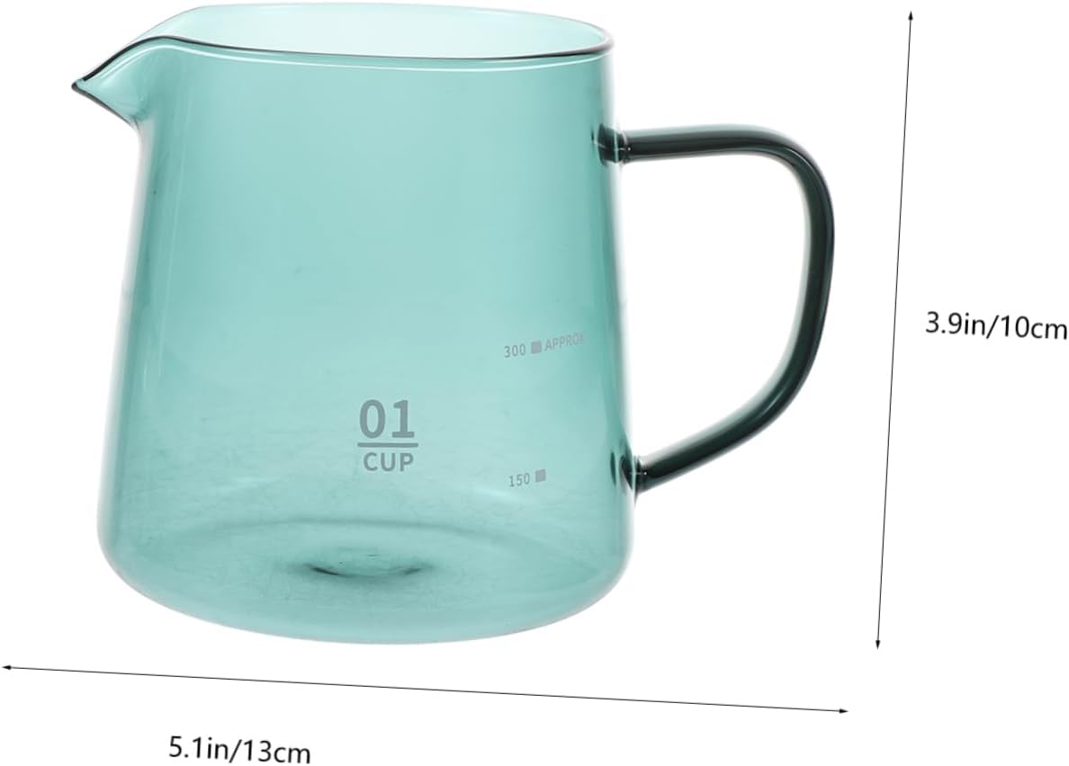 Ipetboom Heat Resistant Glass Coffee Pot with Spout for Coffee and Tea Dispensing Reusable Pitcher for Hot and Cold Beverages Easy to Clean Stylish Carafe for Home and Cafe Use