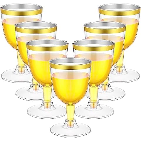 LATERN 50Pcs Gold Rimmed Wine Glasses Cover