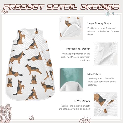 Image of vvfelixl Bright Funny Dinosaurs Baby Sleeping Bag Sleep Sack,Baby Wearable Blanket Sleep Suit for 0-6 Months