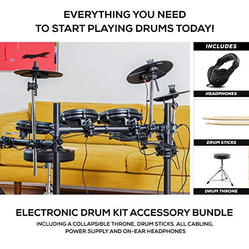 Pack Turbo Mesh Kit d’Alesis Drums – Ensemble de batterie électronique 7 pièces en peau maillée et Drum Kit comprenant… - Les Beatles, Paul McCartney, John Lennon, RIngo Starr, George Harrison Pack Turbo Mesh Kit d’Alesis Drums – Ensemble de batterie électronique 7 pièces en peau maillée et Drum Kit comprenant… – Image 7